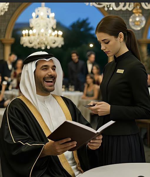 Szejch obraził kelnera po arabsku, myśląc, że dziewczyna nic nie zrozu