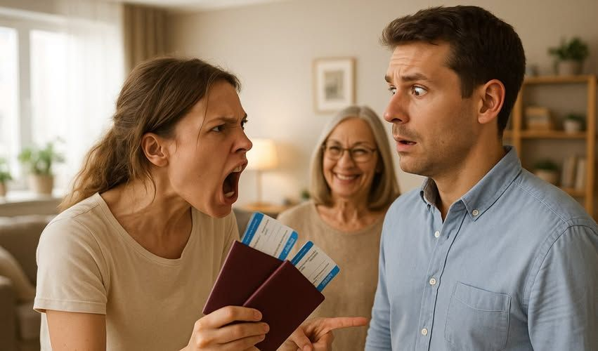 Liza stała w środku salonu