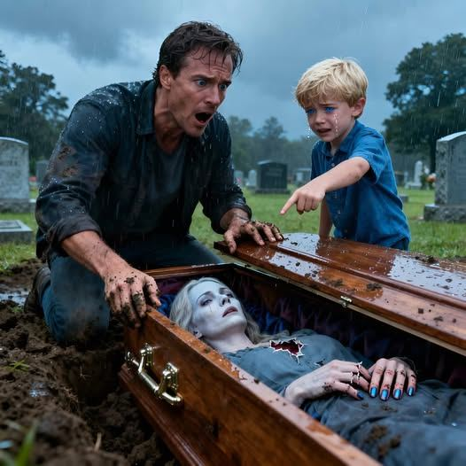 Siedmioletni chłopiec błagał ojca, żeby wykopał grób jego matki.