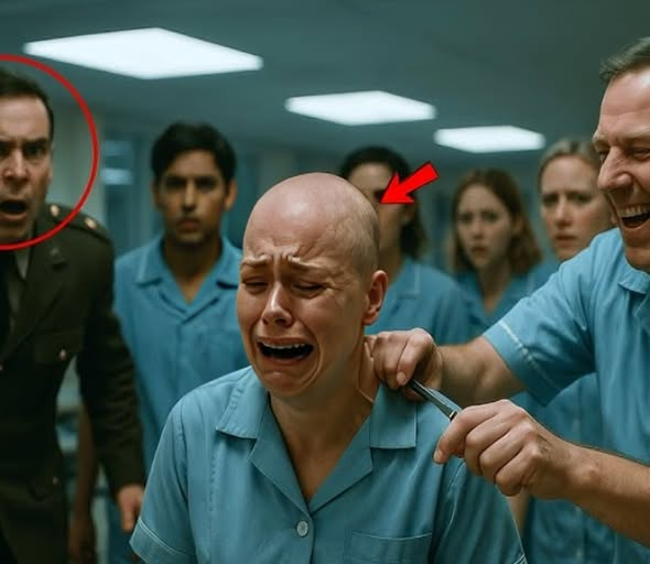 Temizlikçi kadına güldüler ve saçını kazıdılar